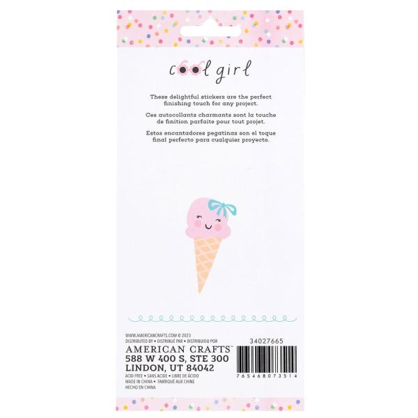 American Crafts - Aufkleber "Cool Girl" Puffy Sticker