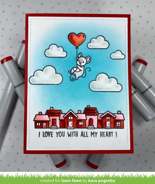 Lawn Fawn - Stempelset "All My Heart" Clear Stamps