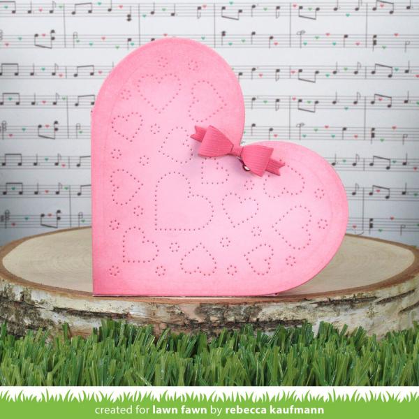 Lawn Fawn - Stanzschablone "Heart Pouch Dotted Hearts" Add-on Die