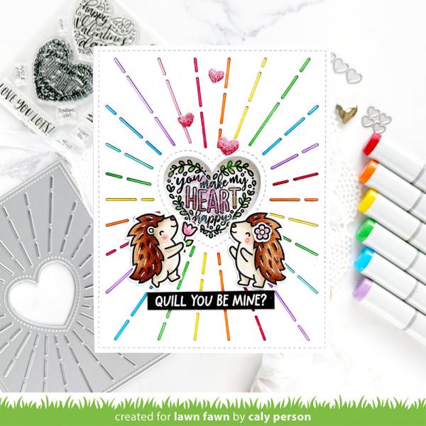 Lawn Fawn - Stempelset "Magic Heart Messages" Clear Stamps