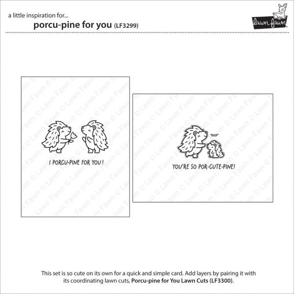 Lawn Fawn - Stempelset "Porcu-pine for You" Clear Stamp