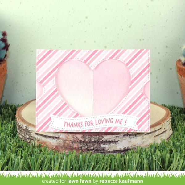 Lawn Fawn - Stanzschablone "Ta-Da! Diorama! Heart Window" Add-on Die