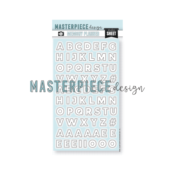 Masterpiece Design - Aufkleber "Outline Alphabet" Sticker memory Planner