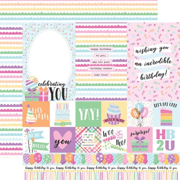 Echo Park - Designpapier "Make A Wish Birthday Girl" Paper Pack 6x6 Inch - 24 Bogen