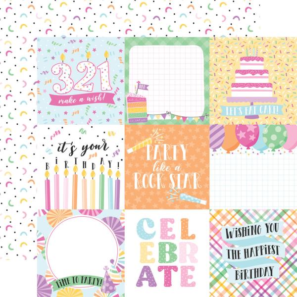 Echo Park - Designpapier "Make A Wish Birthday Girl" Paper Pack 6x6 Inch - 24 Bogen