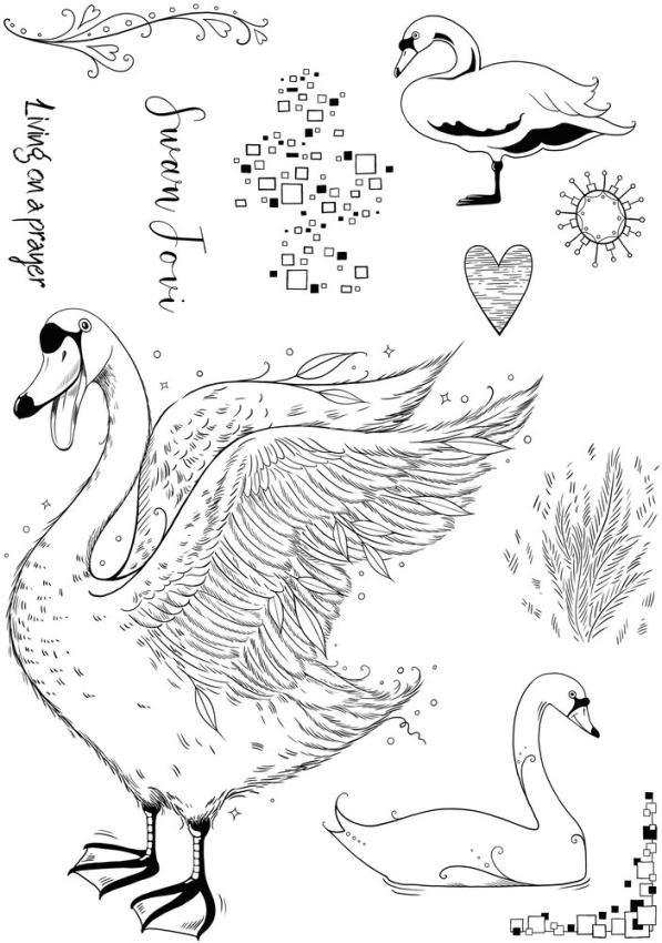 Pink Ink Designs - Stempelset "Swan Jovi" Clear Stamps