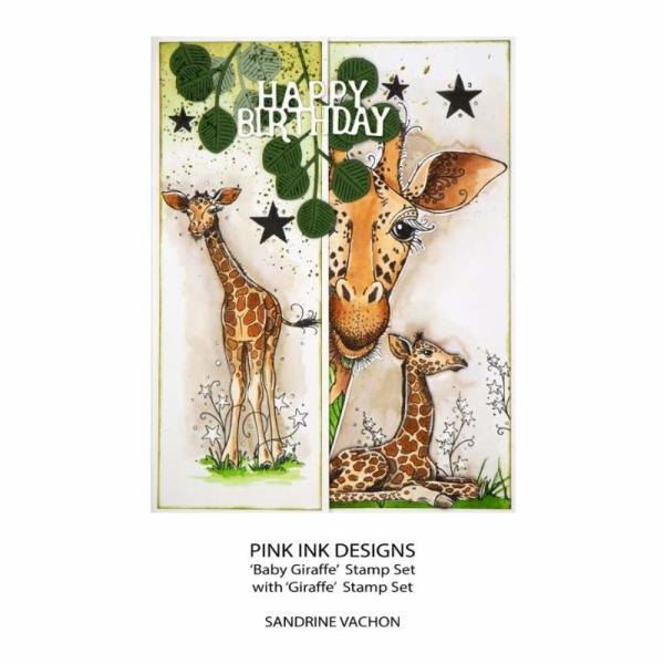 Pink Ink Designs - Stempelset "Baby Giraffe" Clear Stamps