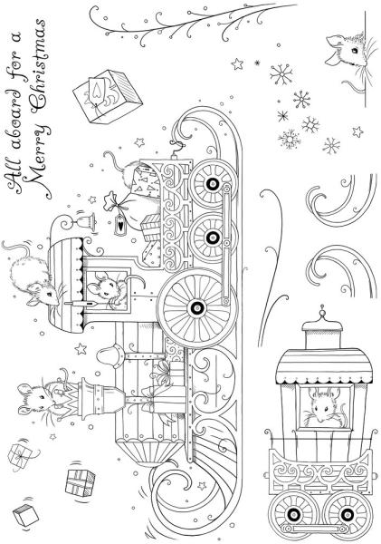 Pink Ink Designs - Stempelset "Christ-Mouse Express" Clear Stamps