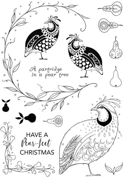 Pink Ink Designs - Stempelset "Partridge In A Pear Tree" Clear Stamps