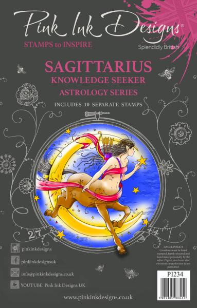 Pink Ink Designs - Stempelset "Sagittarius "Knowledge Seeker" Clear Stamps