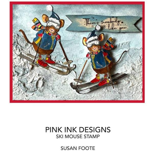 Pink Ink Designs - Stempelset "Ski Mouse" Clear Stamps