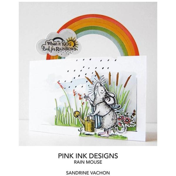 Pink Ink Designs - Stempelset "Rain Mouse" Clear Stamps