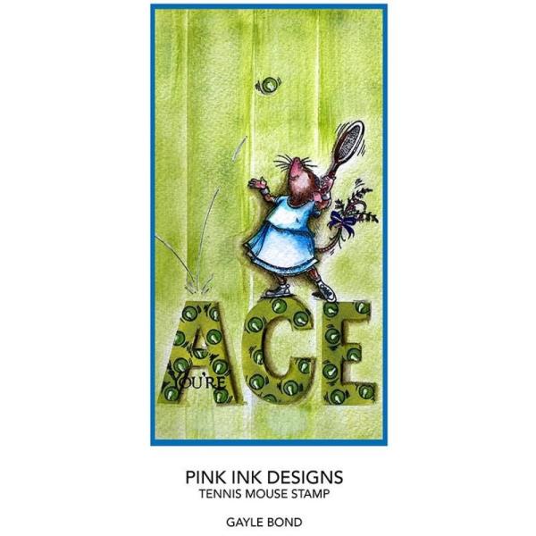 Pink Ink Designs - Stempelset "Tennis Mouse" Clear Stamps