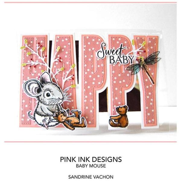 Pink Ink Designs - Stempelset "Baby Mouse" Clear Stamps