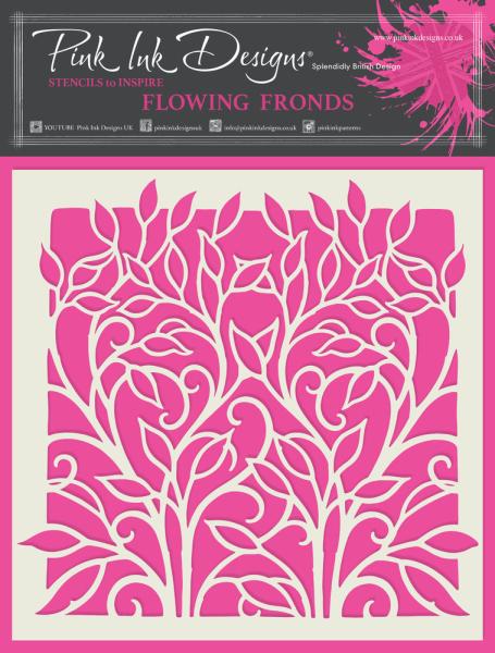 Pink Ink Designs - Schablone "Flowing Fronds" Stencil