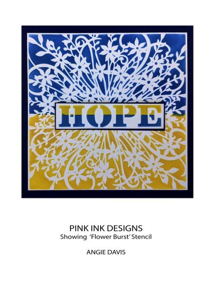 Pink Ink Designs - Schablone "Flower Burst" Stencil