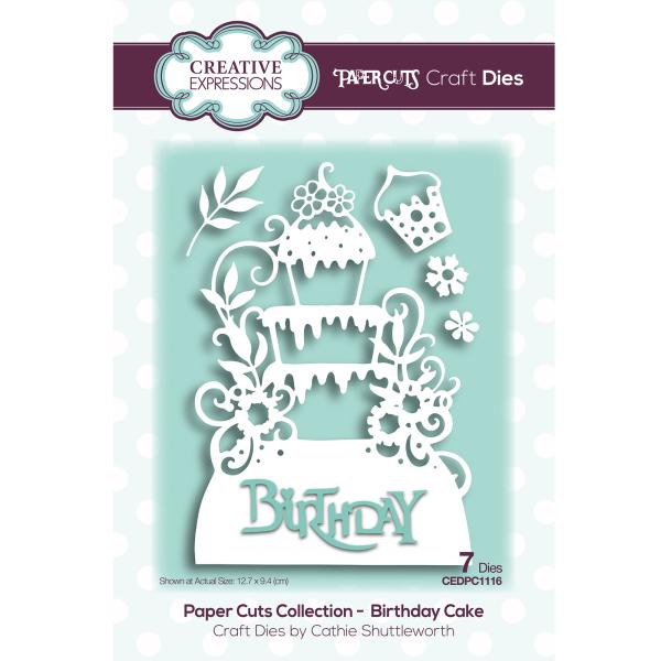 Creative Expressions - Stanzschablone "Birthday cake" Craft Dies Design by Cathie Shuttleworth