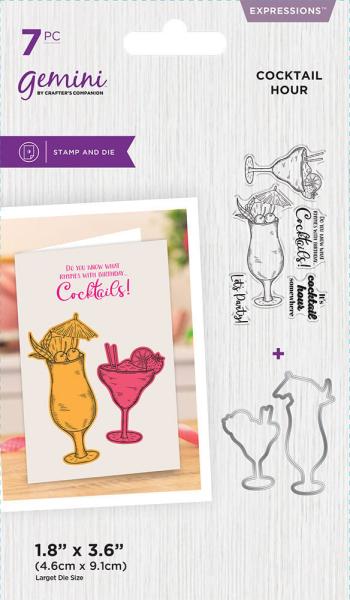 Gemini - Stempel & Stanze "Cocktail Hour" Expressions Stamp & Dies 