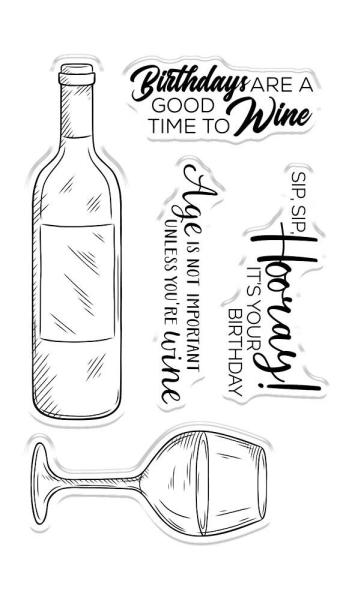 Gemini - Stempel & Stanze "Time to Wine" Expressions Stamp & Dies 