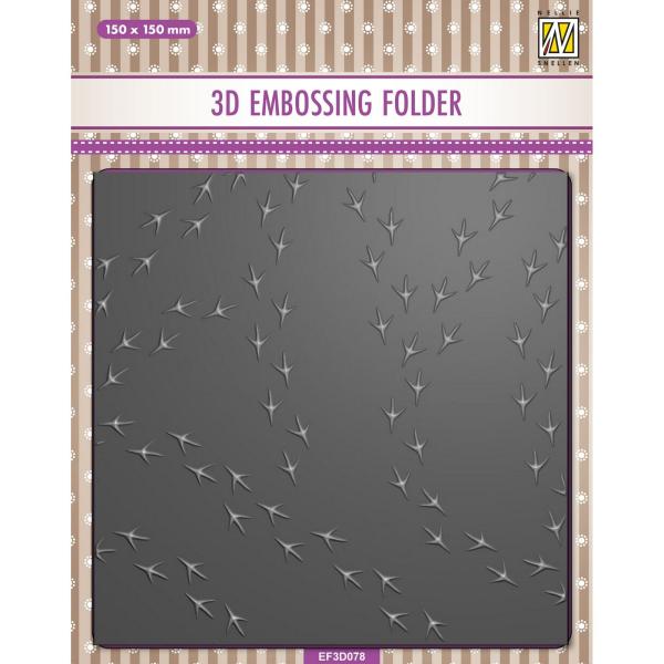 Nellie Snellen - Prägefolder "Birdfeet" 3D Embossing Folder 