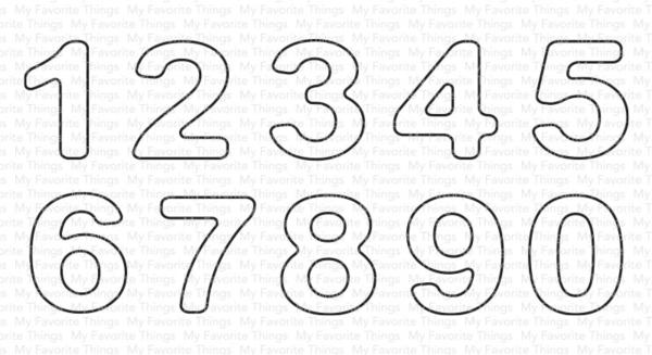 My Favorite Things - Stanzschablone "Bottle Cap Numbers" Die-namics