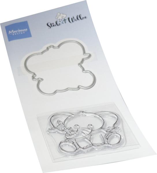 Marianne Design - Stempelset & Stanzschablone "Elephant Hug" Stamp & Dies