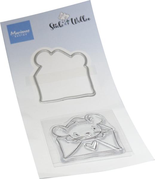 Marianne Design - Stempelset & Stanzschablone "Hello Mouse" Stamp & Dies