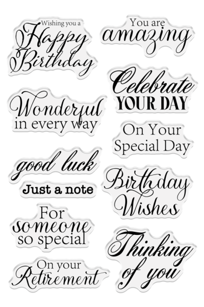 Crafters Companion - Stempelset "All Occasion Sentiments" Clear Stamps