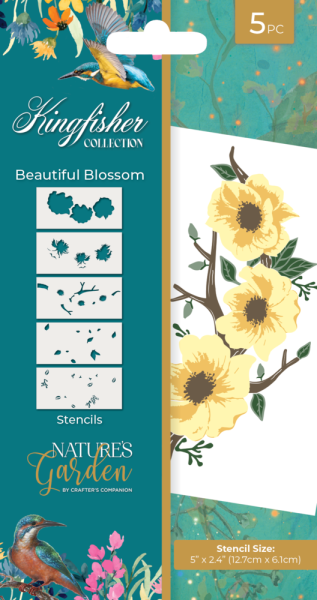 Crafters Companion - Schablone "Beautiful Blossom" Stencil