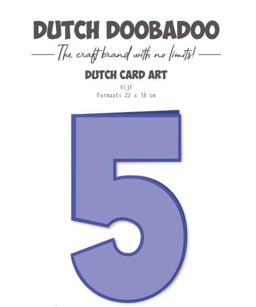 Dutch Doobadoo - Schablone A4 "Five" Stencil - Dutch Card Art