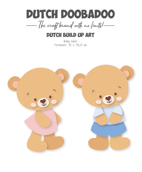 Dutch Doobadoo - Schablone A5 "Baby Beer" Stencil - Dutch Card Art Build Up 