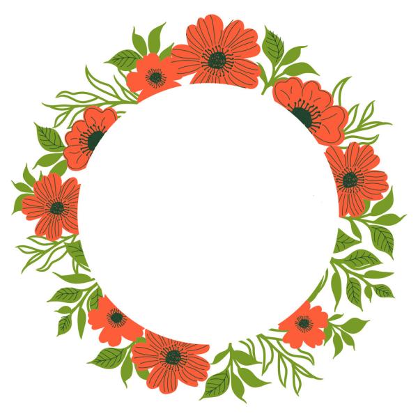 Sizzix - Stempelset "Botanic Wreath" Clear Stamps Design by Lisa Jones