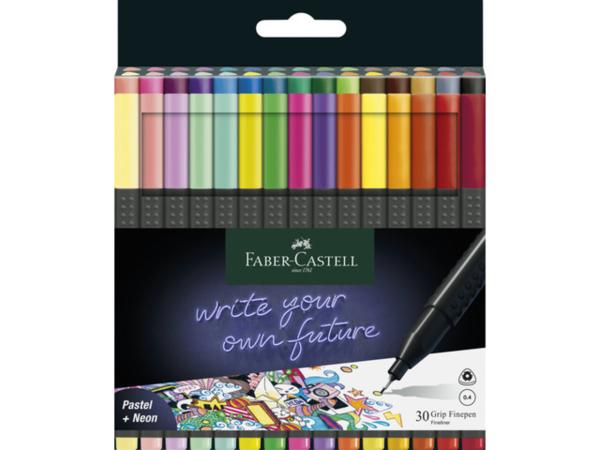 Faber Castell "Fineliner 0,4mm Pastel + Neon" 30 Stück