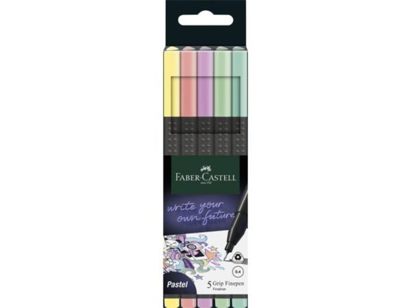 Faber Castell "Fineliner 0,4mm Pastel" 5 Stück