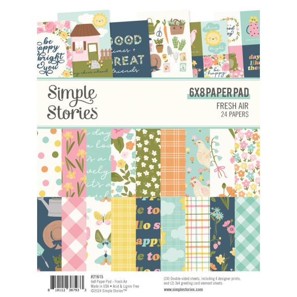 Simple Stories - Designpapier "Fresh Air" Paper Pack 6x8 Inch - 24 Bogen