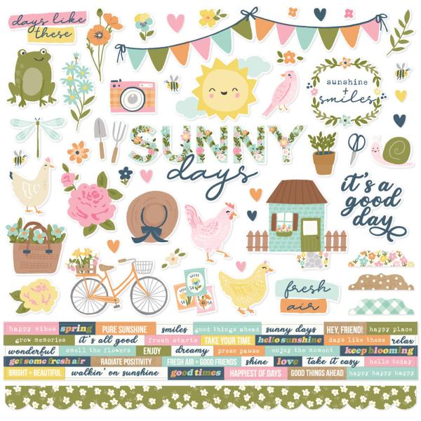 Simple Stories - Aufkleber "Fresh Air" Cardstock Sticker 