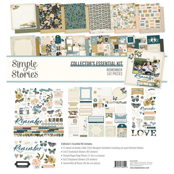 Simple Stories - Collectors Essential Kit "Remember" 12 Bogen Designpapier