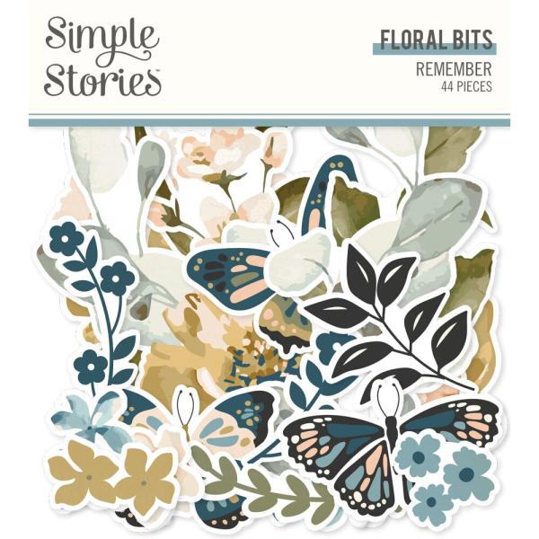 Simple Stories - Stanzteile "Remember" Floral Bits & Pieces 