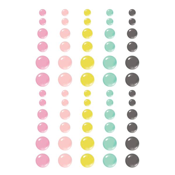 Simple Stories - Enamel Dots "True Colors" 60 Stück 