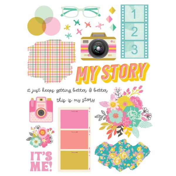 Simple Stories - Transfer Sticker "True Colors" Rub Ons