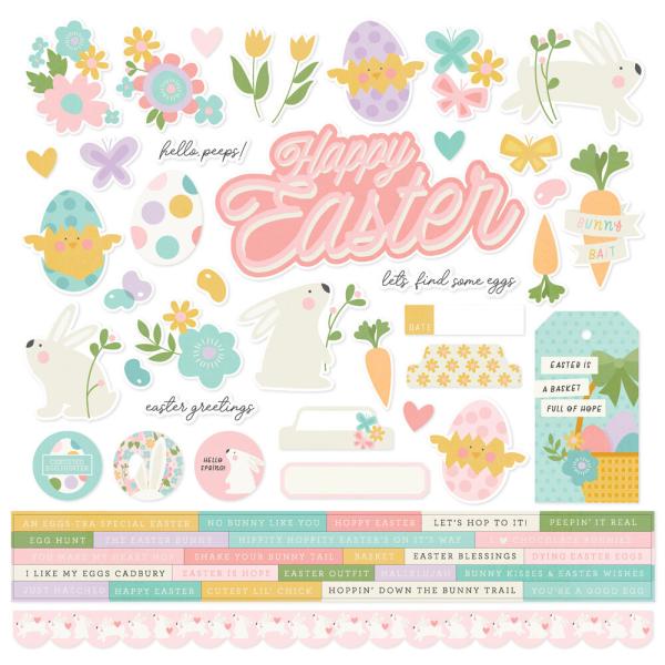 Simple Stories - Aufkleber "Hoppy Easter" Cardstock Sticker 