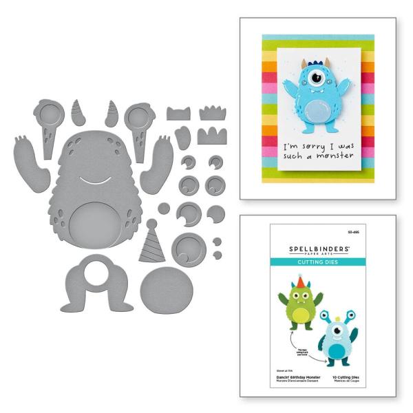 Spellbinders - Stanzschablone "Dancin' Birthday Monster" Dies