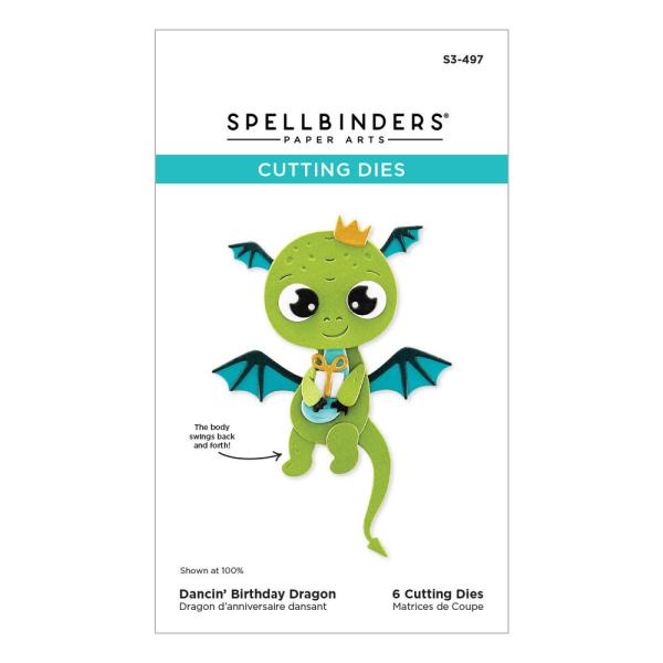 Spellbinders - Stanzschablone "Dancin' Birthday Dragon" Dies