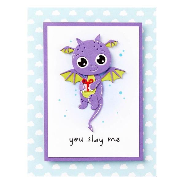 Spellbinders - Stanzschablone "Dancin' Birthday Dragon" Dies