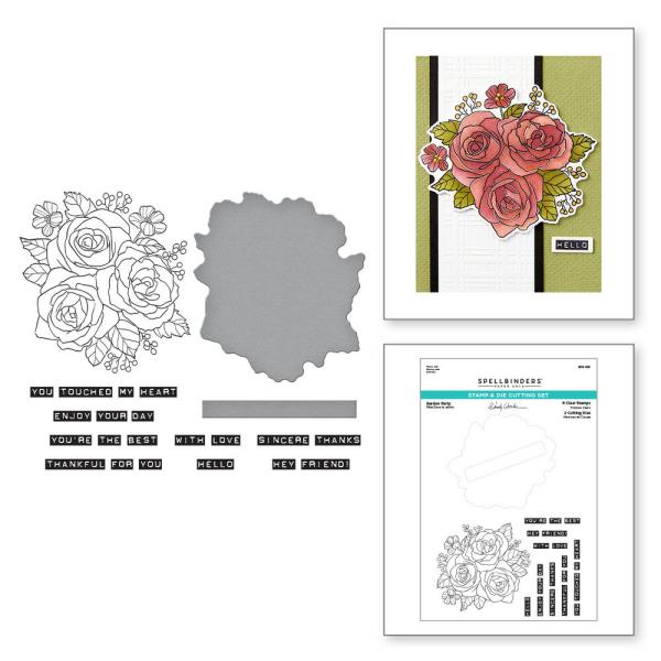 Spellbinders - Stempelset & Stanzschablone "Garden Party" Clear Stamps & Dies