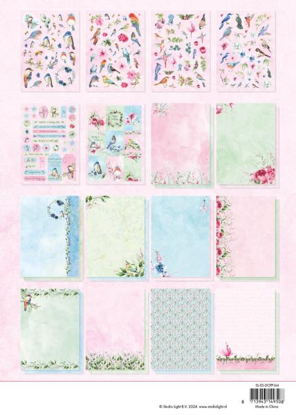 Studio Light - Designpapier - Stanzteile "Spring Birds" DIY Block A4 - 32 Bogen