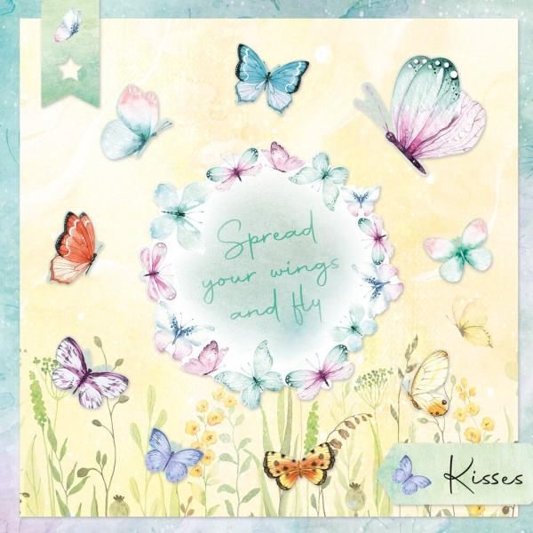 Studio Light - Designpapier - Stanzteile "Beautiful Butterfly" DIY Block A4 - 32 Bogen