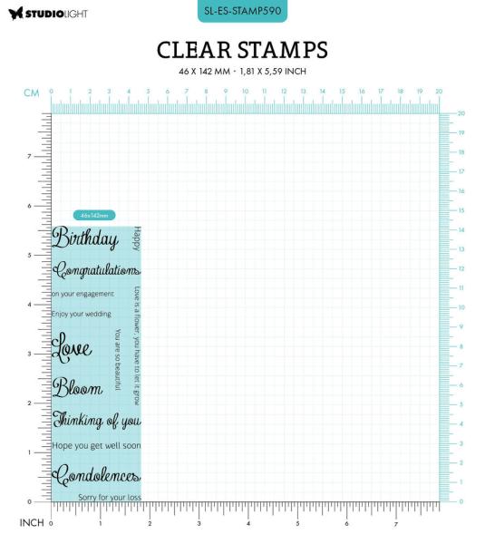 Studio Light - Stempelset "Sentiments" Clear Stamps