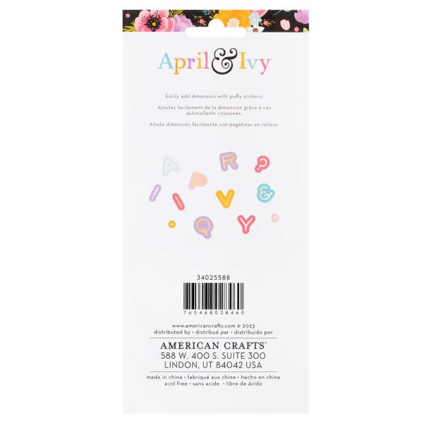 American Crafts - Aufkleber "Alpha Gold Foil" Puffy Sticker