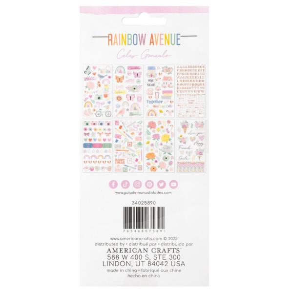 American Crafts - Aufkleber "Rainbow Avenue" Sticker Book